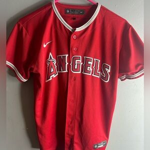 los angeles angels Nike baseball Jersey Size Large MLB Trout #27